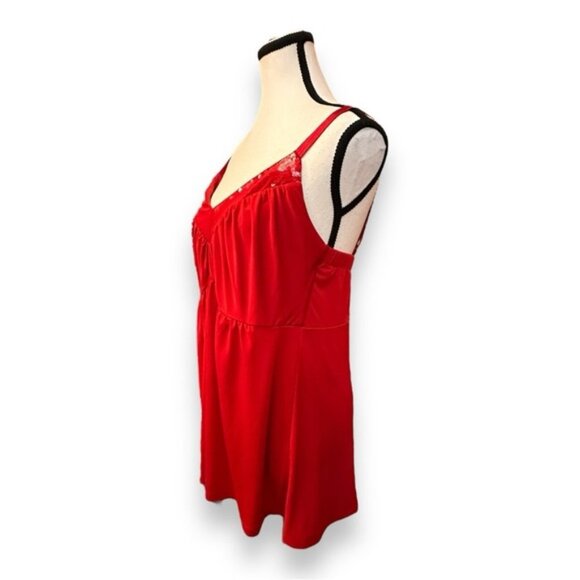 Women’s Vintage torrid 1 Red Sequin Sweetheart Bust Peplum Babydoll Tank Top - Picture 2 of 8